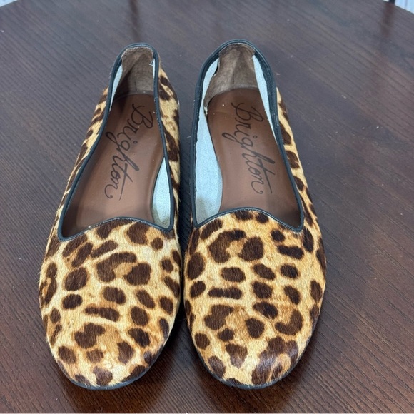 BRIGHTON pony hair Leopard Print Women's Ballet flats Silver accent on back 7.5 - Picture 7 of 17